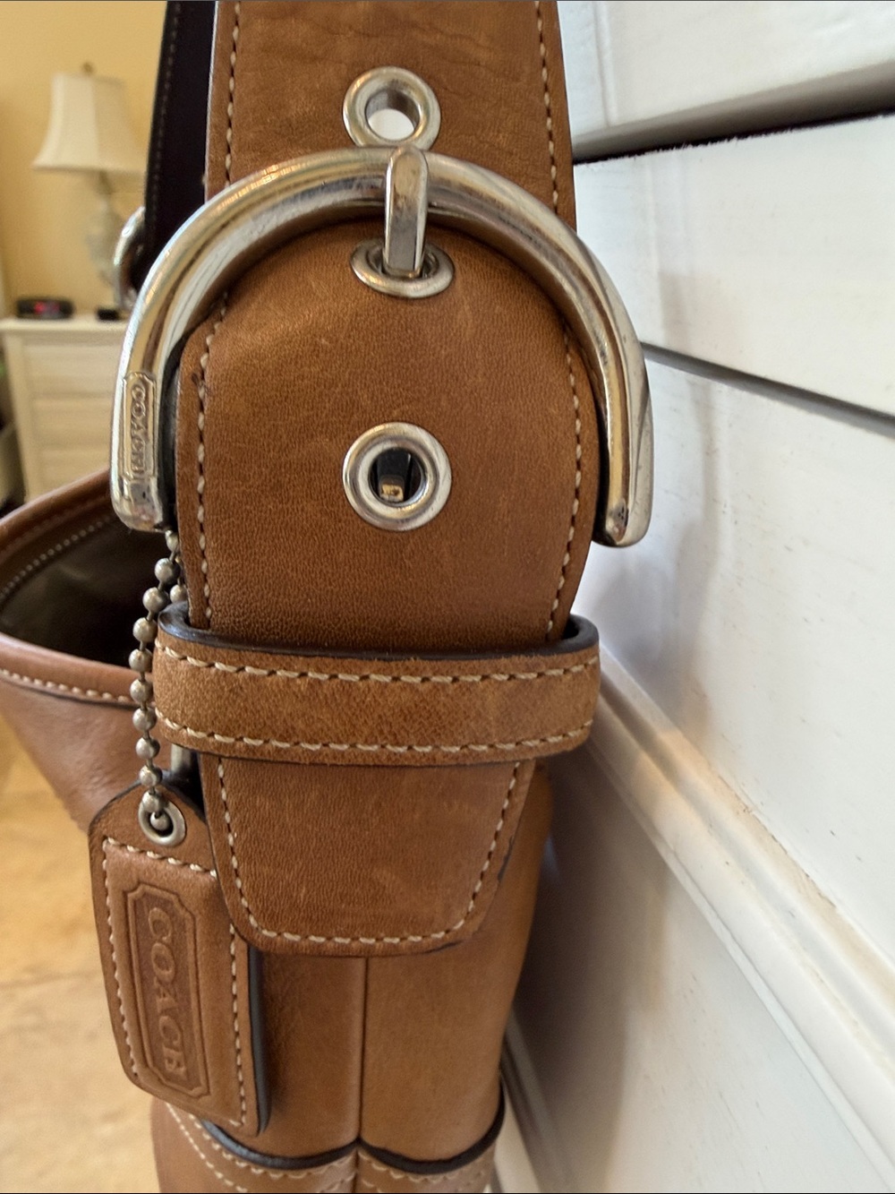 Vintage Coach Tan SoHo Mini Hobo Purse 4283 - Picture 10 of 12